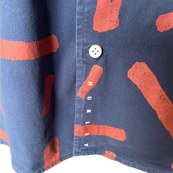 Hurley Pelican Festive Button Down Collared Shirt Men 2XL XXL - Picture 4 of 8